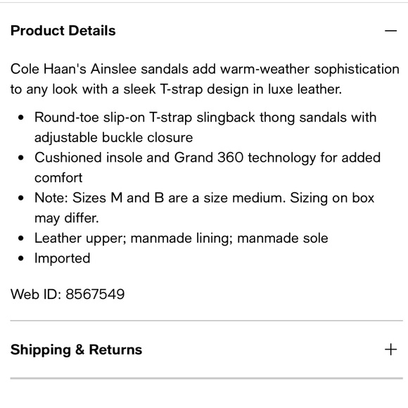 Cole Haan “Ainslee” Black Leather T-Strap Thong Sandals EUC - Picture 9 of 9